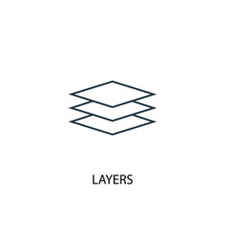 Layers concept line icon simple element vector