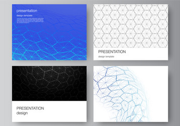 Hexagonal Presentation Slides vector image