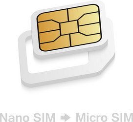 realistic nano to micro sim card adapter phone vector