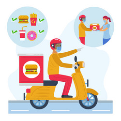 Safe Food Delivery Concept Vector Image