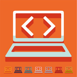 flat design programming vector image