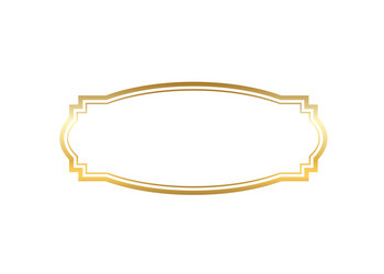 Gold frame beautiful simple golden design Vector Image
