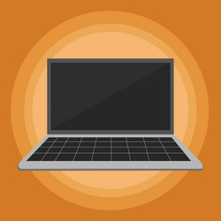 personal laptop with grid design for keyboard vector image