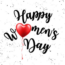 womens day poster with text greeting card Vector Image