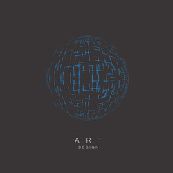abstract circle 3d in empty space futuristic vector image