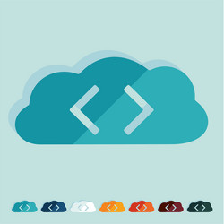 flat design programming vector image