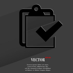 notepad paper documents flat modern web button vector image