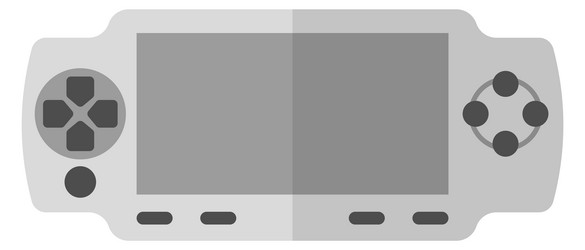 portable game console controller with screen vector image