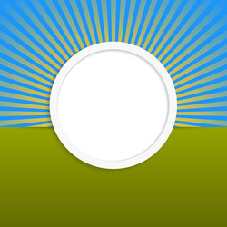 round design element with rays vector image