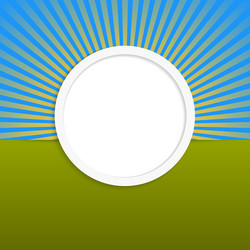 Round design element with rays vector