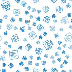 set line software monitor with graph chart vector image