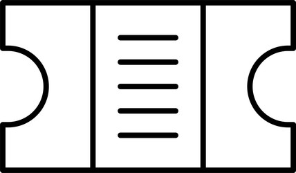 validating ticket line icon design vector image
