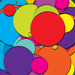 abstract overlapping circles pattern vector image