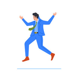 business man character in kicked-out pose vector