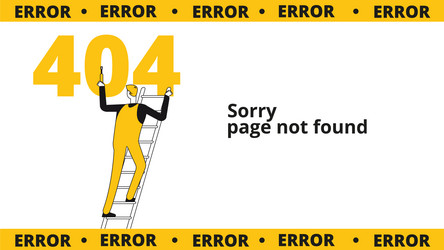 error 404 page computer failure oops concept vector