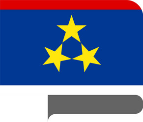flag horizontal shape pointer for world map vector image