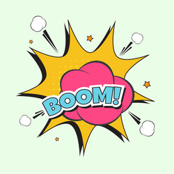 lettering boom bomb vector