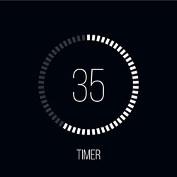 countdown timer digital counter clock vector