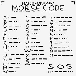 Morse Code Sketch vector image