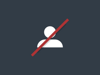 Profile does not exist icon customer white vector