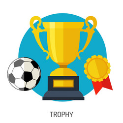 soccer flat icon set Vector Image