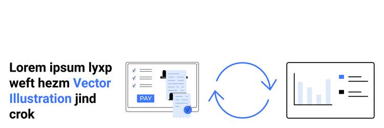 workflow automation with document processing vector image