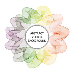 abstract wave pattern color round vector image