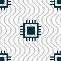 central processing unit icon technology scheme vector image