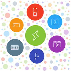 charge icons vector