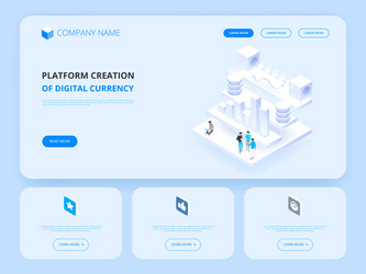 cryptocurrency and blockchain platform creation vector image