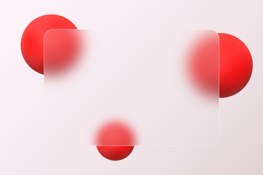 glass morphism landing page with rectangular frame vector image