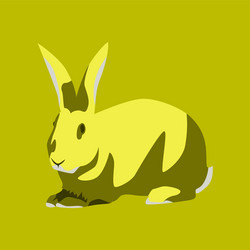 Set of in flat style rabbit Royalty Free Vector Image