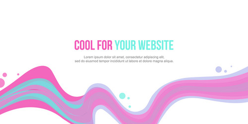 Header website abstract background pink wave style vector