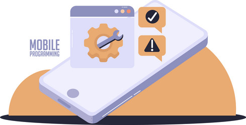 isolated tools programming vector image