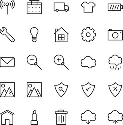 web and user interface outline icons 8 vector