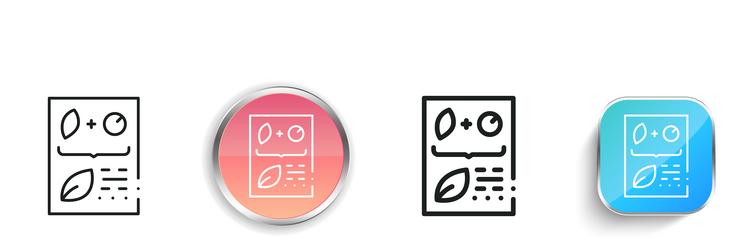 hybridization icon thin linear regular and button vector image