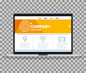mockup responsive web concept website development vector image