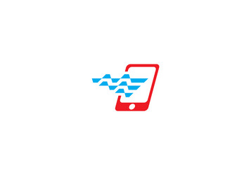 phone technology logo vector image