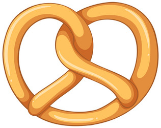 An isolated delicious pretzel cartoon Royalty Free Vector