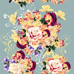 beautiful seamless wallpaper pattern with rose Vector Image