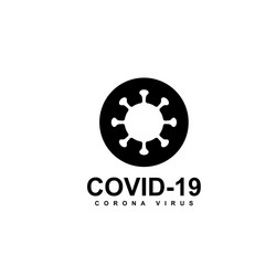 covid19 - 19 corona virus logo design vector