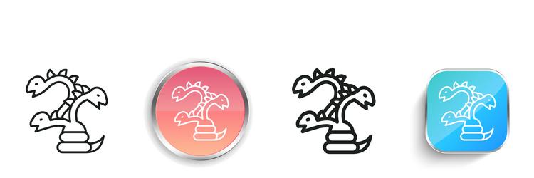 hydra icon thin linear regular and button style vector image
