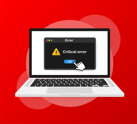 System error icon failure pc interface vector