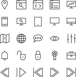 Web & UI Line Icons - User Interface vector