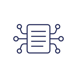 compiling data line icon with a document vector image