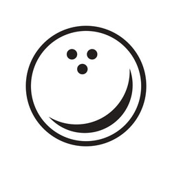 flat icon in black and white style bowling ball Vector Image