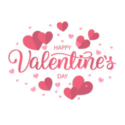 happy valentines day typography poster Vector Image