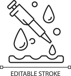 Laboratory pipette linear icon vector