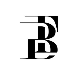 Monogram logo initial letters cf Royalty Free Vector Image
