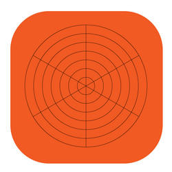 Polar circular grid mesh pie chart graph element vector